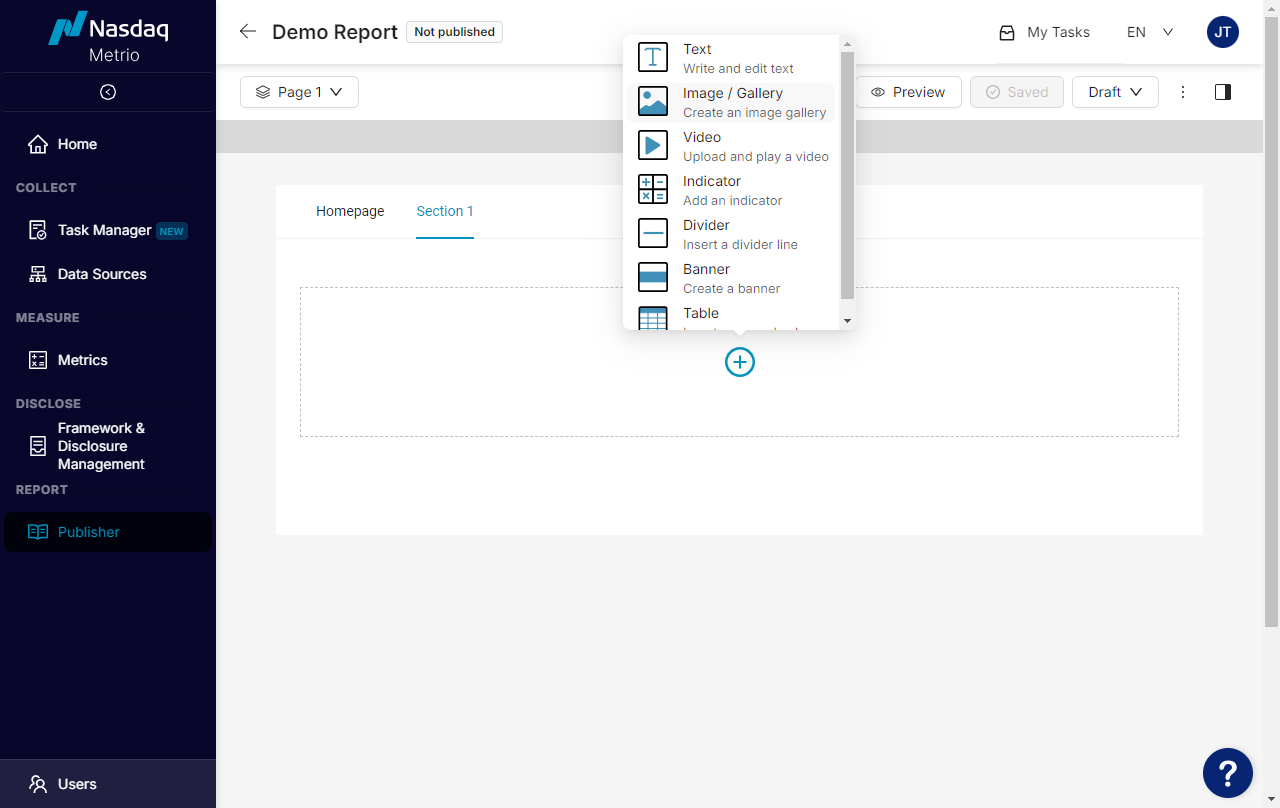 Publisher Report Page - Add Content.png