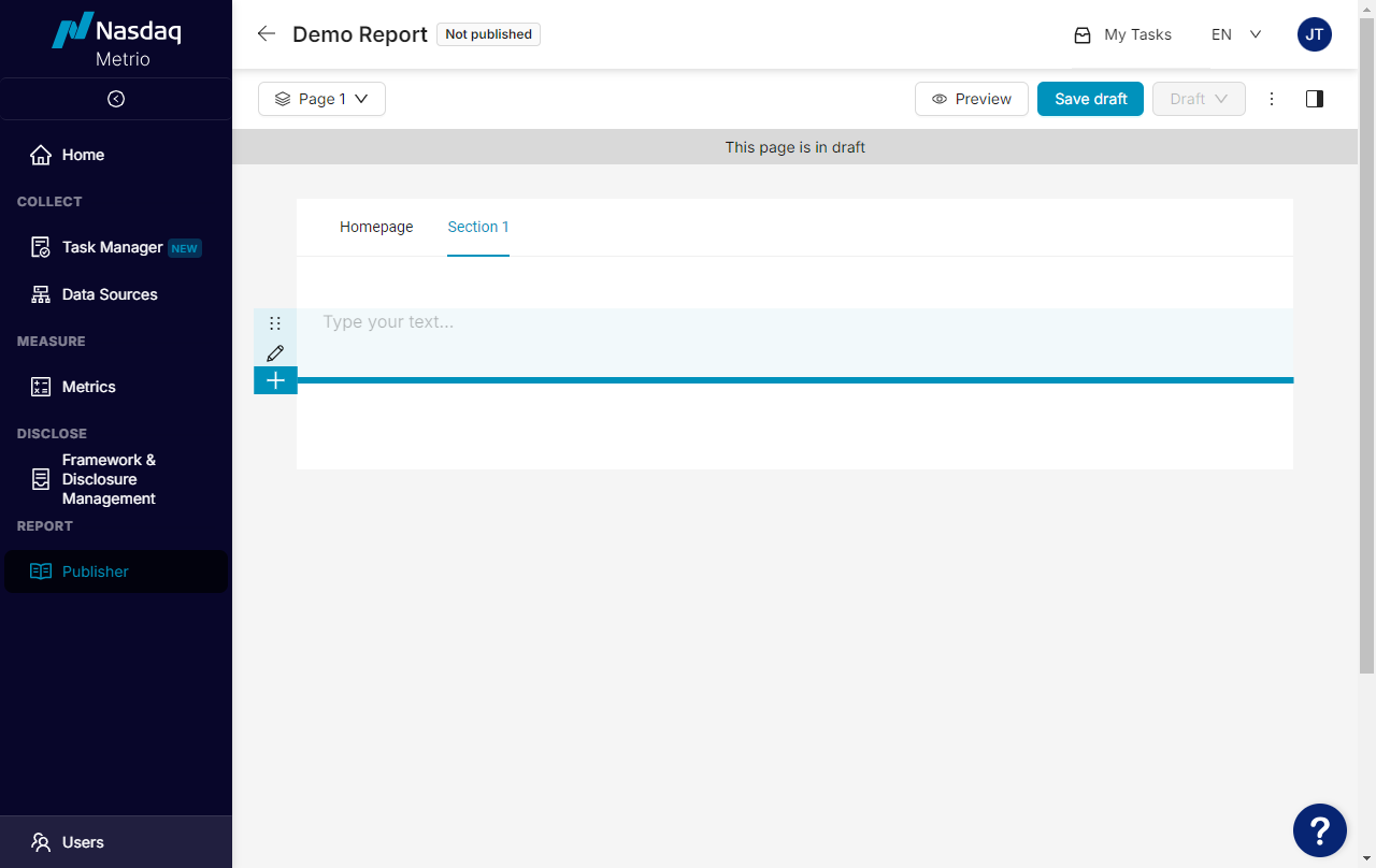 Publisher Report Page - Left Editing Elements.png